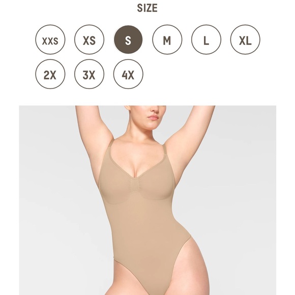 Skims sculpting thong bodysuit in size S/M. Brand new. Never worn in box. - Picture 2 of 4